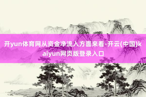开yun体育网　　从资金净流入方面来看-开云(中国)kaiyun网页版登录入口
