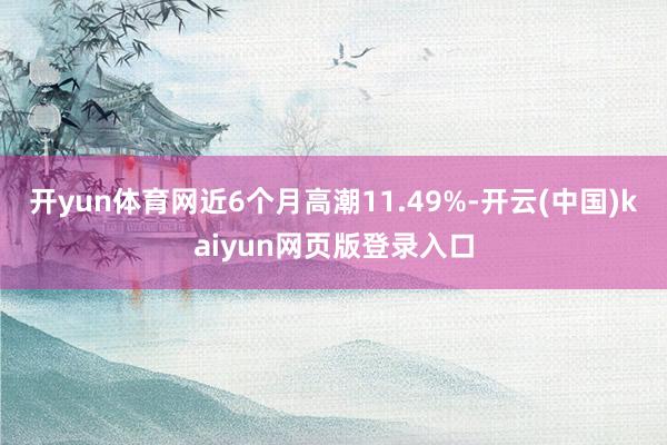 开yun体育网近6个月高潮11.49%-开云(中国)kaiyun网页版登录入口