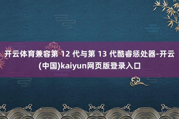 开云体育兼容第 12 代与第 13 代酷睿惩处器-开云(中国)kaiyun网页版登录入口