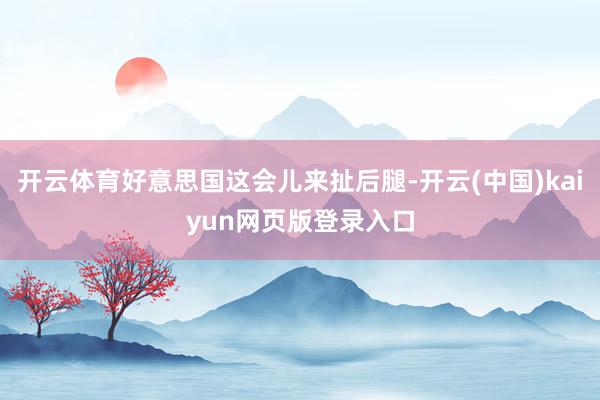 开云体育好意思国这会儿来扯后腿-开云(中国)kaiyun网页版登录入口