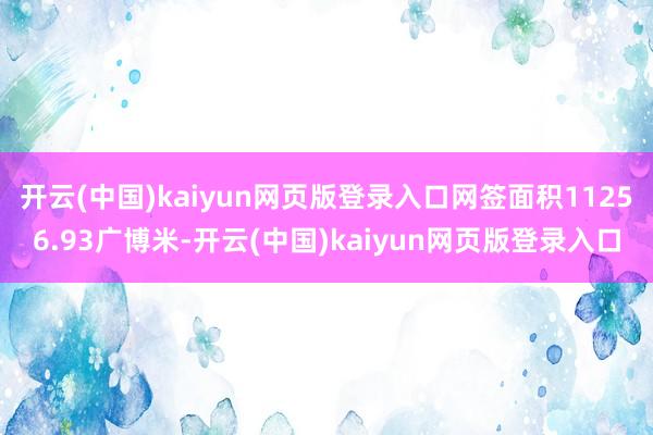 开云(中国)kaiyun网页版登录入口网签面积11256.93广博米-开云(中国)kaiyun网页版登录入口